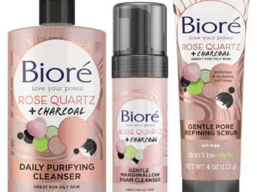Bioré Rose Quartz Charcoal Daily Face Wash as low as $4.12 Shipped Free (Reg. $6.47+) + More Bioré Deals with 25% Off Coupon!