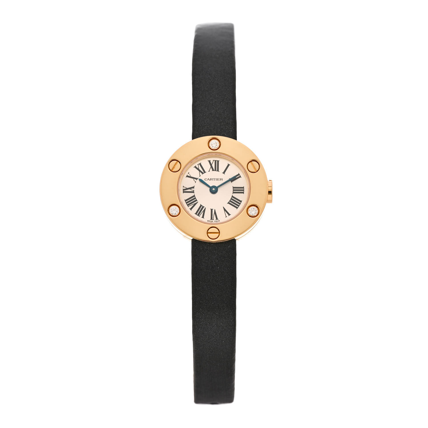 CARTIER 18K Yellow Gold Satin Diamond 23mm Love Quartz Watch by FASHIONPHILE