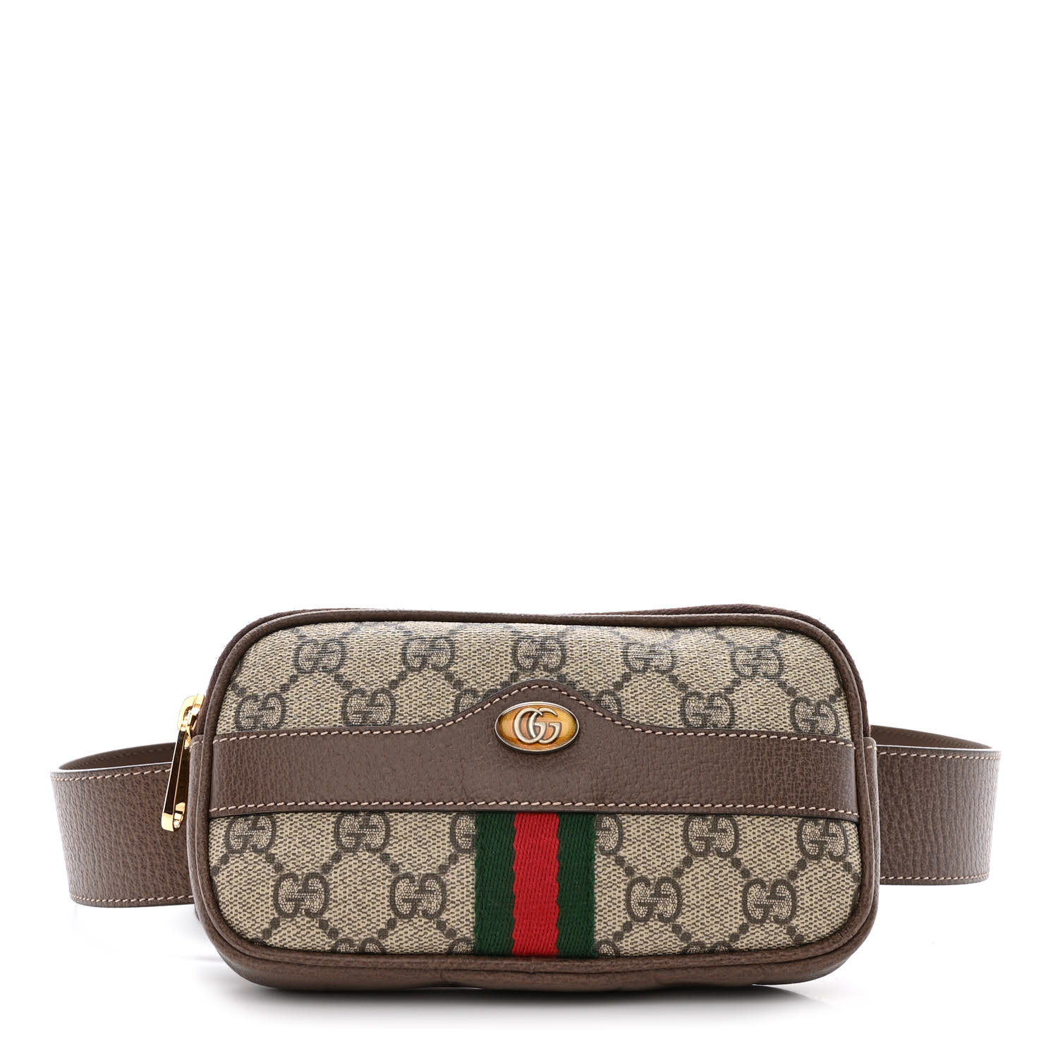 GUCCI GG Supreme Monogram Ophidia Belted iPhone Case 85 34 Dark Brown by FASHIONPHILE