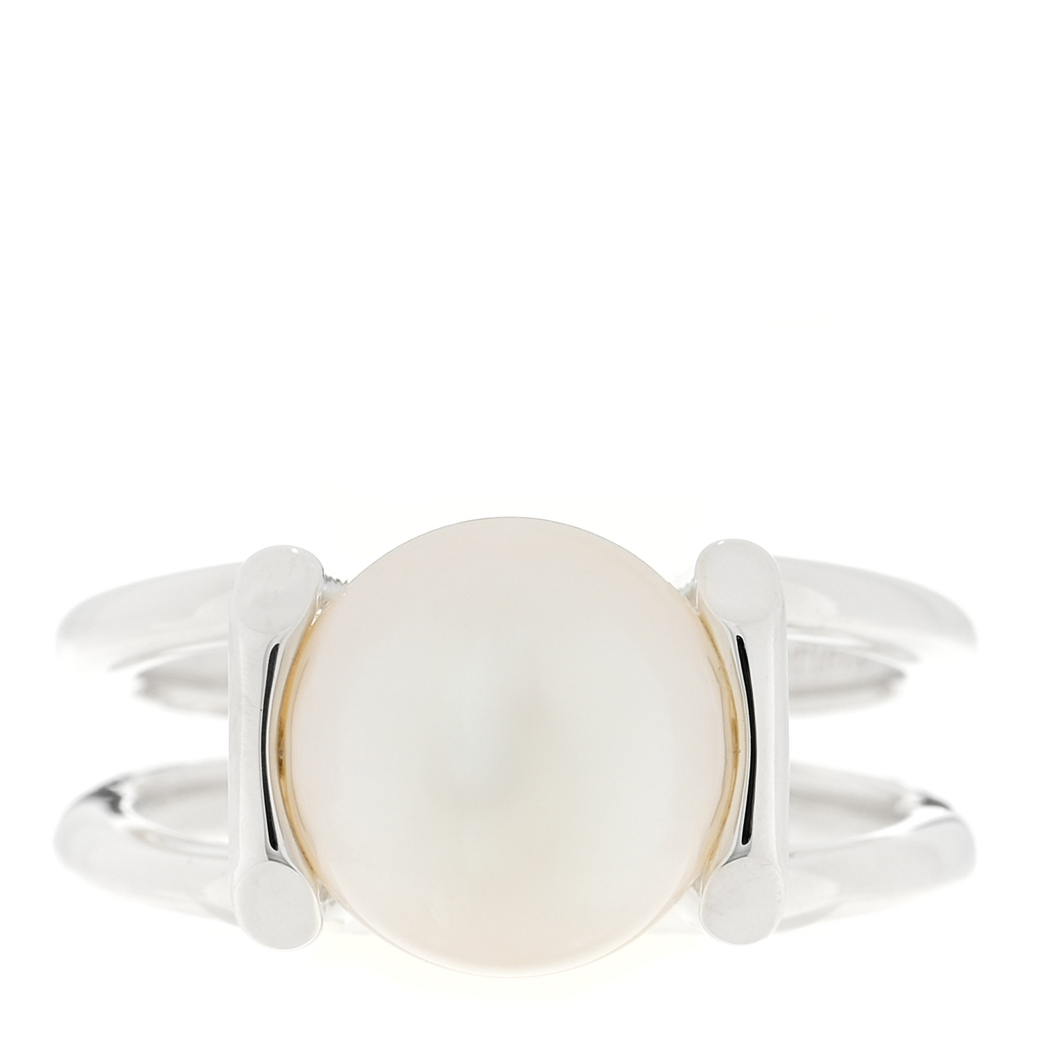 TIFFANY Sterling Silver Pearl HardWear Ring by FASHIONPHILE