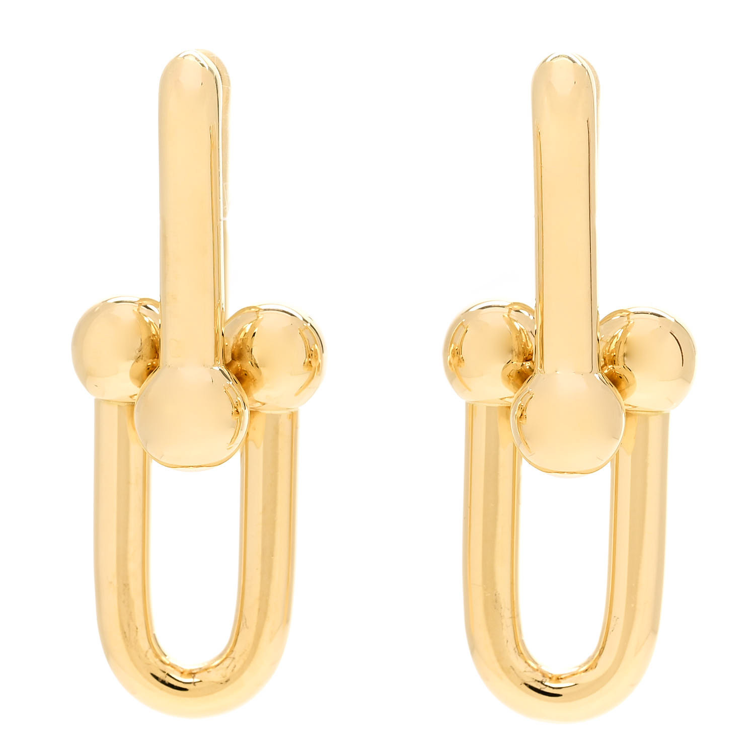 TIFFANY 18K Yellow Gold Large HardWear Link Earrings by FASHIONPHILE