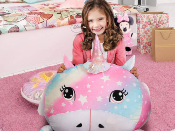 Rainbow Unicorn Bean Bag for Organizing Children Plush Toys $14.99 After Code (Reg. $29.97) – FAB Ratings!