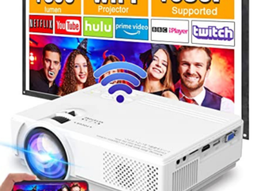 Mini Projector with WiFi, 100-Inch Projector Screen $53.99 Shipped Free (Reg. $89.99)