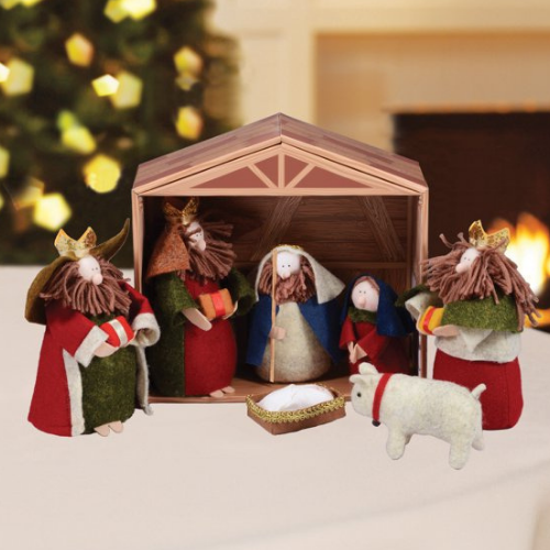 Holiday Time 8 Piece Fabric Nativity Set $14.98 | Perfect for Little Ones!