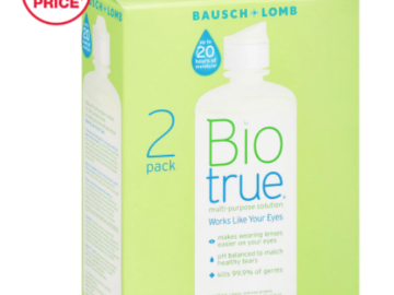 2 Pack Bausch + Lomb Biotrue Soft Contact Lens Multi-Purpose Solution 10oz $5.09 After Code (Reg. $16)