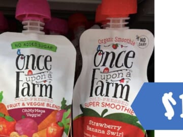 Get 5 Once Upon A Farm Pouches for $1 Each at Target