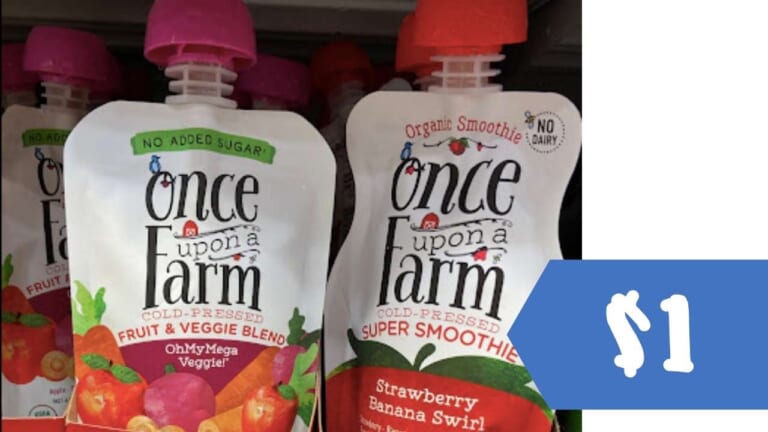 Get 5 Once Upon A Farm Pouches for $1 Each at Target