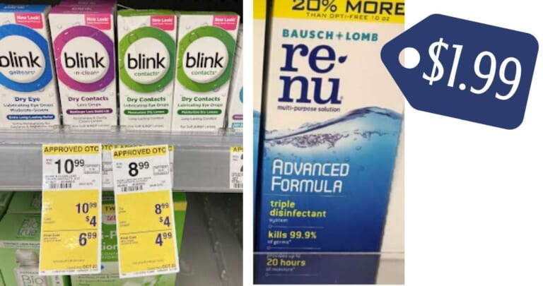 $1.99 Blink & Renu Eye Care | Walgreens Month-Long Deal