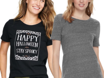 Sonoma Goods for Life Women’s Tees as low as $7.99 After Code (Reg. $13+) + Free Curbside Pickup | Halloween, Long-Sleeve, & More