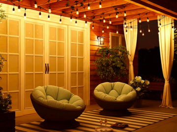 48-Foot Outdoor Weatherproof Dimmable Patio Lights only $19.99!