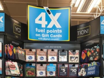 4X Kroger Fuel Points On Dining, Gaming & Happy Gift Cards