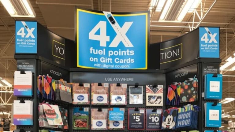 4X Kroger Fuel Points On Dining, Gaming & Happy Gift Cards