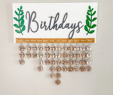 Never-Forget Birthday Reminder Calendar Board