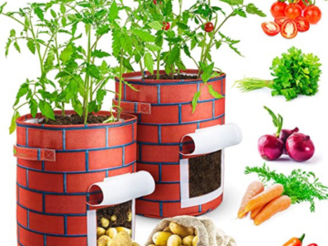 2-Pack Garden Pots Grow Bag $6.48 After Code (Reg. $12.97) | Watch Roots Grow w/ Roll-up Windows!