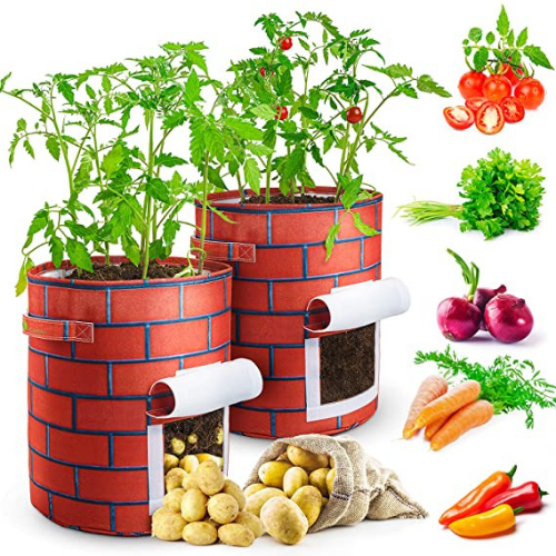 2-Pack Garden Pots Grow Bag $6.48 After Code (Reg. $12.97) | Watch Roots Grow w/ Roll-up Windows!