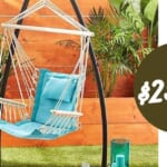 Hanging Hammock Chair with Wooden Armrests for $25.99