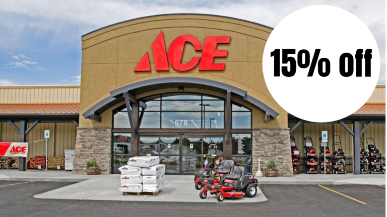 15% off ACE Hardware Regular Priced Items