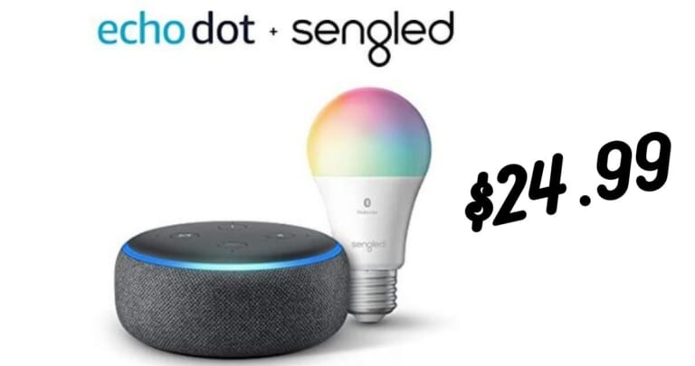 Echo Dot 3rd Gen with Sengled Bulb Bundle for $24.99