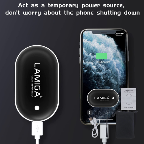 LAMIGA Portable Rechargeable Hand Warmer/Power Bank $9.99 After Code (Reg. $19.99) – FAB Ratings!