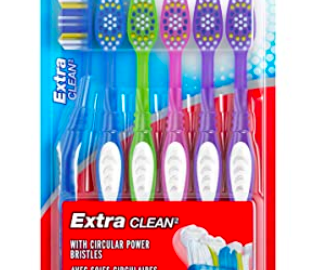 Colgate Extra Clean Full Head Toothbrush, Medium - 6 Count