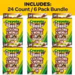 Crayola 6 Sets of 24-Count Colors of The World Skin Tone Crayons $11.99 (Reg. $13.49) | $2 per box