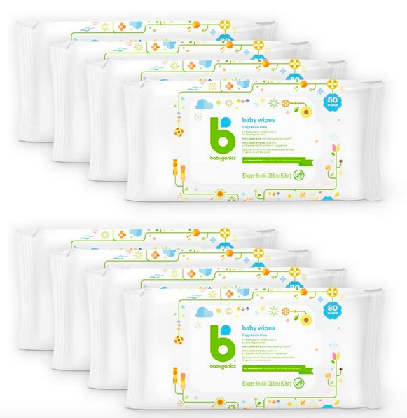 Babyganics Unscented Diaper Wipes, 640 Count only $18.77!