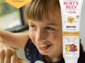 4 Pack Burt’s Bees Kids Toothpaste with Fluoride Fusion Fruit, 16.8 oz. as low as $7.16 Shipped Free (Reg. $12.99) | Just $1.79/tube!