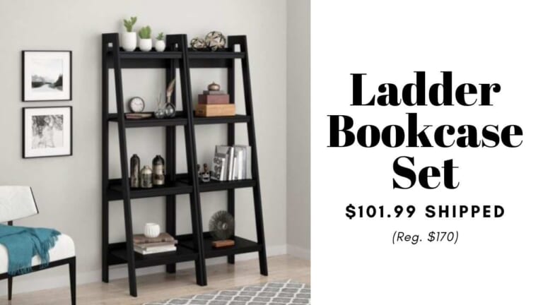 ladder bookcase set