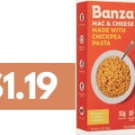 Banza Chickpea Mac & Cheese for $1.19 at Target