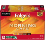 72 Count Folgers Morning Cafe Mild Roast Coffee K-Cup Pods as low as $25.40 Shipped Free (Reg. $36.28) | $4.20/box or 35¢/pod