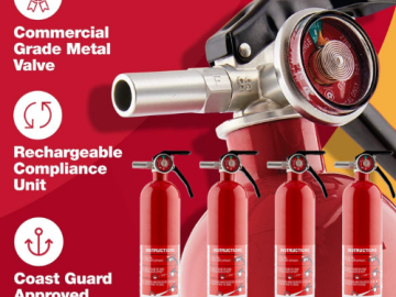 4-Pack First Alert HOME1 Rechargeable Home Fire Extinguisher $56.55 Shipped Free (Reg. $89.99) – FAB Ratings! 3,800+ 4.8/5 Stars! | Just $14.14 each!