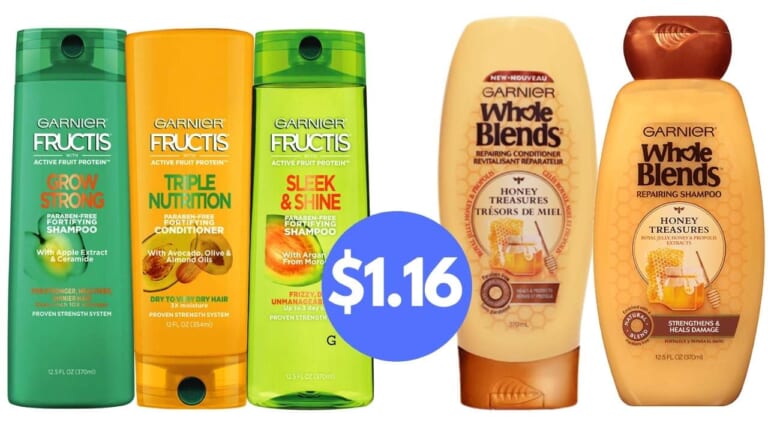 $1.16 Garnier Whole Blends & Fructis | Walgreens Haircare Deals