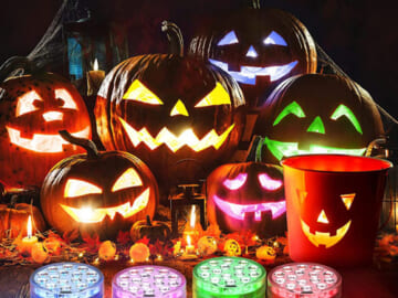 4 Pack! Color Changing LED Pumpkin Lights with Timer/Remote $11.99 (Reg. $29.99) | Just $3 each!