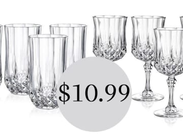 Martha Stewart Long Champ Glassware Sets for $10.99