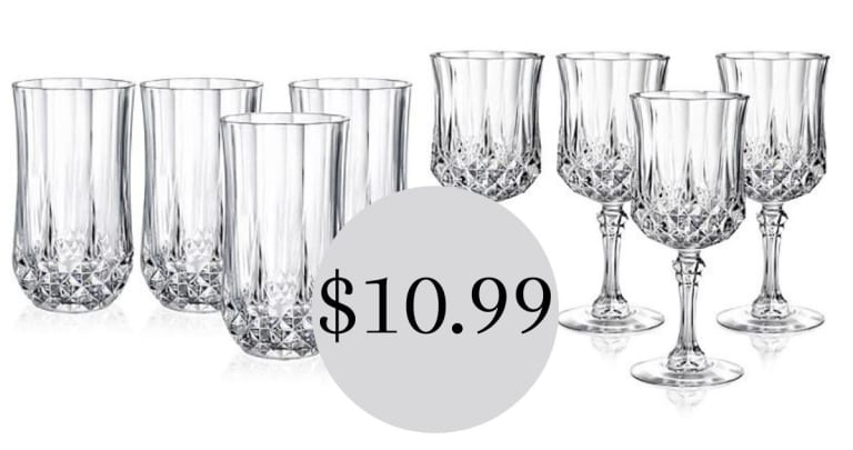 Martha Stewart Long Champ Glassware Sets for $10.99