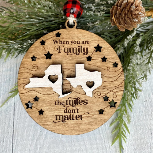 Custom Family Long Distance Christmas Ornament $14.99 Shipped (Reg. $20)