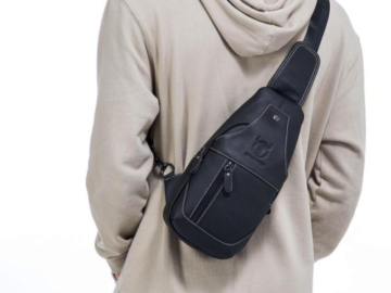 Keep All Your Valuables Safe and Close While being HandsFree with this Must Have Genuine Leather Sling Bag, Just $26.75 After Code!