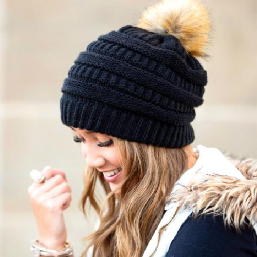 Cozy Up in Style with this FAB Knit Beanie with Pom Pom, Just $8.99 + Free Shipping!