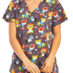 Comfy, Printed Scrub Tops only $12.99 + shipping!