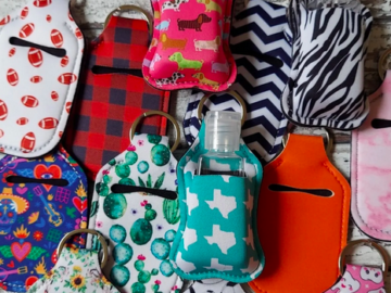 Hand Sanitizer Holder Keychains