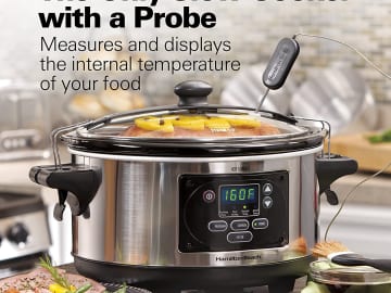 Hamilton Beach 6-Quart Slow Cooker with Temperature Probe $54.99 Shipped Free (Reg. $65) – 9K+ FAB Ratings!