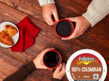 128-Count Folgers 100% Colombian Medium Roast Coffee Keurig K-Cup Pods $35.33 Shipped Free (Reg. $82.32) | 28¢ each!