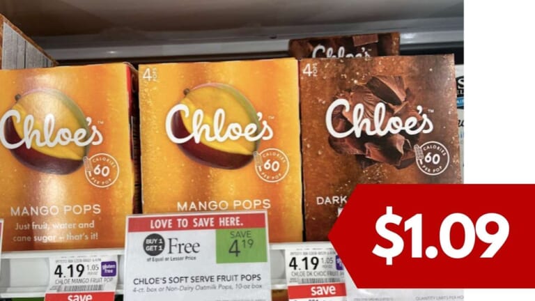 Chloe’s Frozen Dessert Pops | $1.09 at Publix