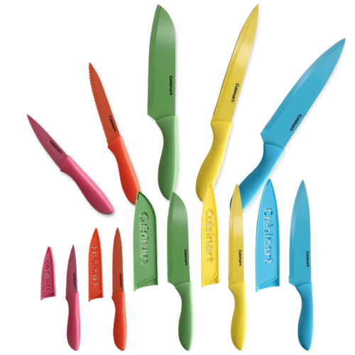 Cuisinart 10-Pc. Ceramic-Coated Cutlery Set with Blade Guards $13.99 (Reg. $40) – FAB Ratings! | Just $2.80 a knife w/ guard!