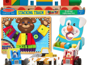 Melissa & Doug Toys from $9.99 (Reg. $15+) | Stacking Train, Felt Food Set, & More!