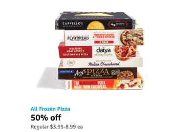 50% off Frozen Pizza at World Market for Prime Members