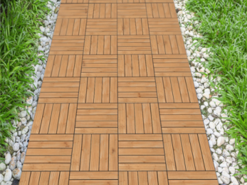 Easily Give Your Space New Flooring with These FAB Snap Together Wood Tiles, Just $89.98 + Free Shipping! (27 Pieces) 