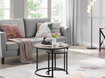 Save Space While Adding Useful Decor with this FAB Set of Nesting Coffee Tables, Just $64.45 + Free Shipping! 