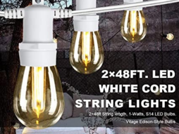 2-Pack SUNTHIN White Outdoor String Lights $39.99 Shipped Free (Reg. $79.99) – FAB Ratings! | $19.95 each!