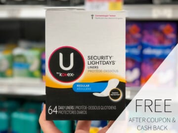 U By Kotex Pads, Tampons or Liners As Low As FREE At Publix